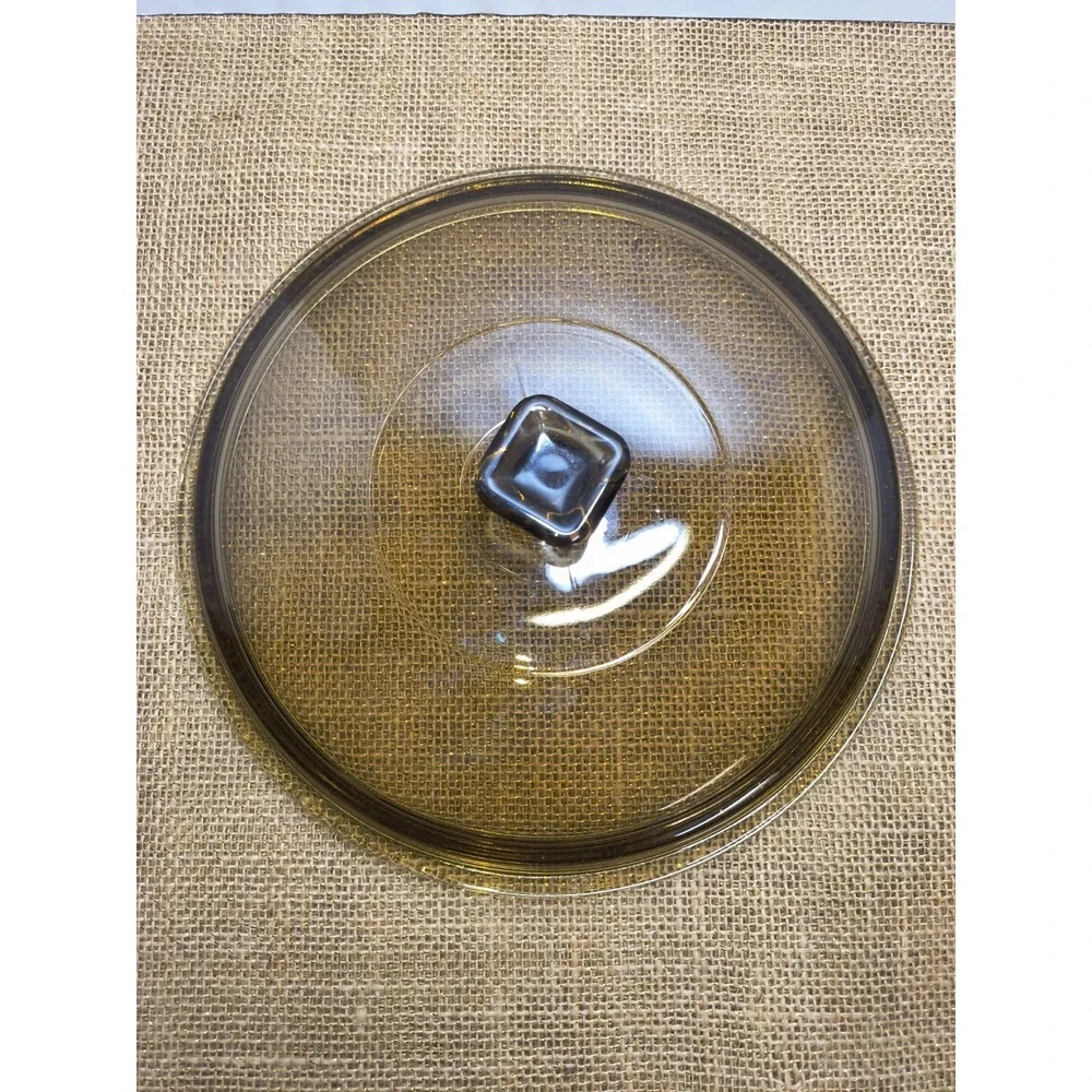 Vintage Anchor Hocking Amber Glass 1.5 Qt Casserole Dish With Lid Ember Brown